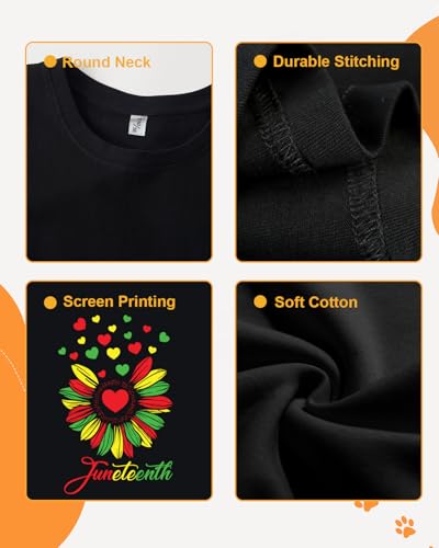 Toddler Juneteenth Shirt for Boys Girls 2-8T Kids, 1865 June 19th Black History Shirts Freedom Tops3