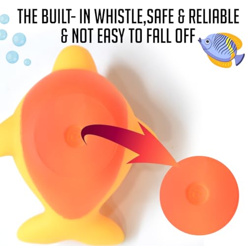 Image of Amazon Brand - Jam & Honey Baby Bath Toy Set of 10 for Toddlers I Colorful Combo of Sea Creatures I Floating Bath Chuchu Toys (Multicolor)