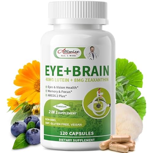 Eye Brain Supplement for Memory and Focus 14 in 1 Eye Vitamins 120 Capsules