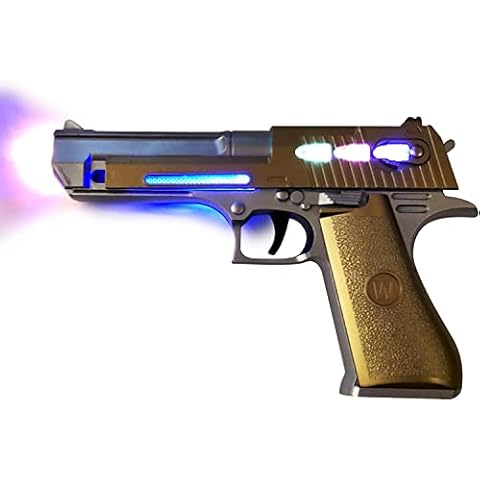 INCHOI Pretend Play Toy Gun for Boys Toy Pistol Gun Space Gun with Flashing Lights and Sound Desert Eagle Non-Slip Handle, Lighting for Pretend Games,Police and Cowboy Dress up Toy Gun Cover