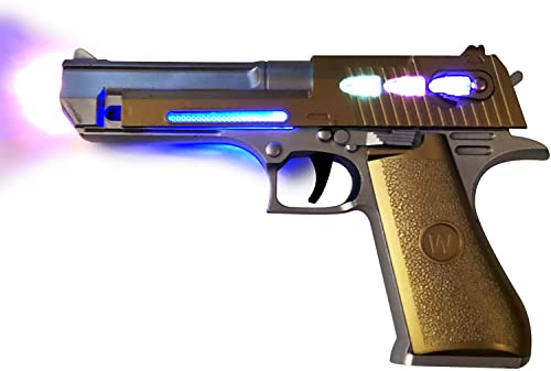 INCHOI Pretend Play Toy Gun for Boys Toy Pistol Gun Space Gun with Flashing Lights and Sound Desert Eagle Non-Slip Handle, Lighting for Pretend Games,Police and Cowboy Dress up Toy Gun