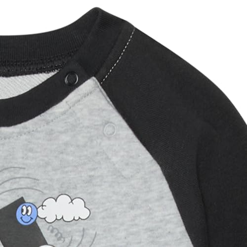 adidas baby-boys Long Sleeve Color Block French Terry Coverall4