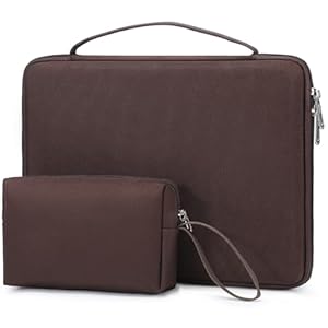 HYZUO 17-17.3 Inch Hard Shell Laptop Sleeve Case for 17" 17.3" HP/Dell/ASUS/Acer/Lenovo/LG... Gaming Laptop/Razer Blade 17/18, Notebook Protective Cover for Men Women, Coffee Brown