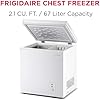 Frigidaire Chest Deep Freezer, 2.0 Cu. Ft. Capacity, Adjustable Thermostat-Removable Vinyl Coated Wire Basket-Easy Defrost Drain- Garage Ready- Pearl White