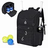 Gemgoal Men Extra Large Pickleball Bag with Shoe Compartment Fence Hook for Men Pickleball Backpack...