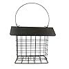 Outdoor Wild Bird Feeder Metal Opknoping Vogelvoederhuis Washable Zwart Small Regendicht Eekhoorn-proof Single Suet Cake…
