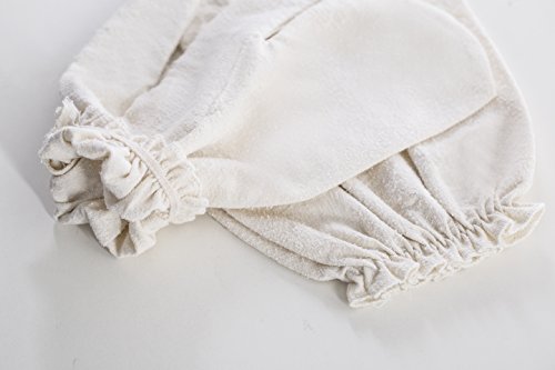 Raw Silk Massage Gloves Unbleached - Ayurveda Dry Skin Brush Exfoliating Gloves - Garshana Lymphatic Drainage Massage Helps Reduce Cellulite, Exfoliate Skin, Unclog Pores, Improve Blood Circulation