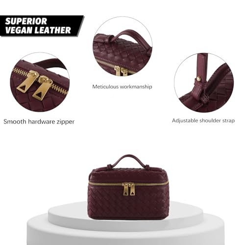 Woven Shoulder Bags for Women, Crossbody Bag Cute Satchels Clutch Purses Top-Handle Tote Handbag3