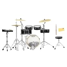 Zildjian ALCHEM-E ZABEX البرونزية EX طبل الإلكترونية كيت حزمة مع العرش طبل، 5 A أعواد الطبل، وأوستن بازار تلميع القماش