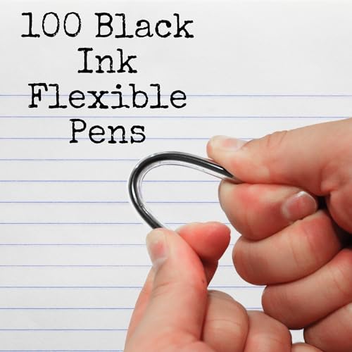 Diochey Creations Flexible Safety Pens 100 Pack of Pens For Mental Health, Mental Health Hospital, Jail, and Prison Super Bendable with Black Ink | 3.8 Inches Safe & Flexible for Hospitals (100) by Diochey Creations - Image 7