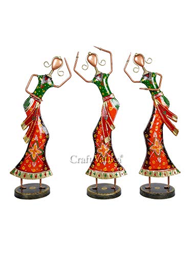 Image of CraftVatika Iron Lady Figurine, 17.5 x 4 Inches, Multicolour, Set of 3