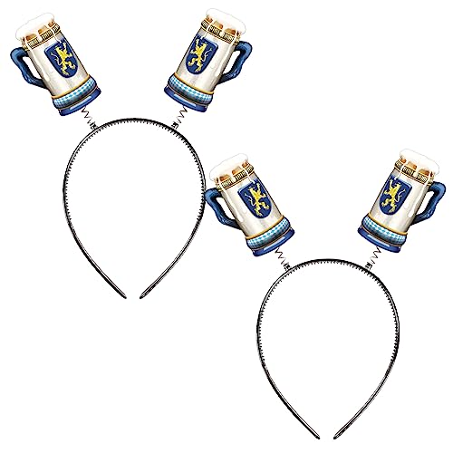 Beistle 2 Piece Plastic Beer Stein Oktoberfest Headband Boppers Costume Accessories, Made In USA Since 1900