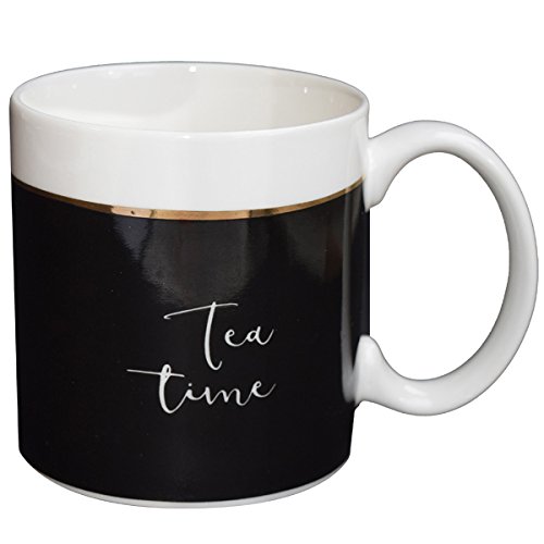 Draeger Paris - Mug original, Mug à Message, Tasse à café / thé en porcelaine, Modèle Tea Time, contenance 350 ml, dimensions 8 x 8,5 cm