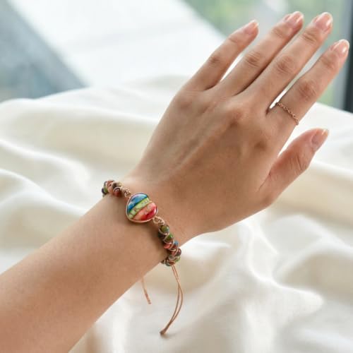 Image of YGLINE Stone Bead Yoga Meditation Bracelet Healing Crystal Double Layer Natural Gemstone Beaded Relax Anxiety Bracelets for Women Men