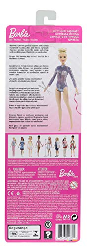 Barbie Rhythmic Gymnast Blonde Doll (12-in/30.40-cm) with Colorful Metallic Leotard, 2 Clubs & Ribbon Accessory, Great Gift for Ages 3 Years Old & Up, GTN65 (Pack of 4) - Image 6