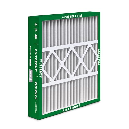 Filterbuy HRF20X25X5M8=CARPK2 20X25X5 Air Filter Merv 8 Dust Defense (2-Pack), Pleated Hvac Ac Furnace Air Filters thumb #7