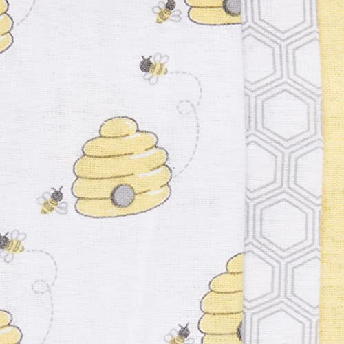 Hudson Baby Unisex Baby Cotton Flannel Burp Cloths, Bee, One Size #TOP3