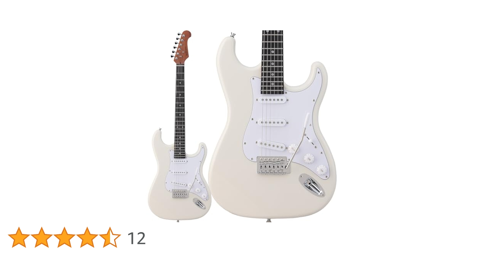 美品　BUSKER’S　ストラトキャスタータイプ　エレキギター　ホワイト BUSKER'S バスカーズ BST-Standard ストラトキャスタータイプ