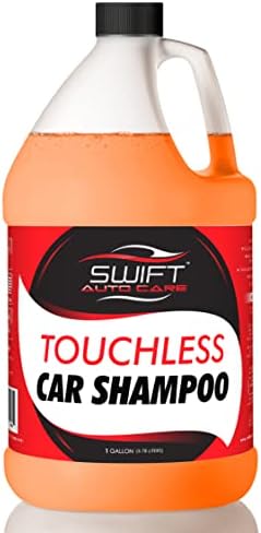 Swift Touchless Car Wash Shampoo (1 Gallon) - No Brushing Required, High Foaming Car Soap, Heavy Duty, Scratch and Streak-Free, Exterior Safe, Auto Detergent for Foam Gun, Foam Cannon, Works on Cars, SUVs, Trucks, RVs, Off-Road Vehicles, Motorcycles, Upholstery & More!
