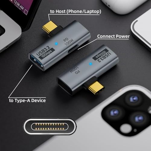 Image of ETZIN Type C 3.2 OTG Splitter, USB C to USB Adapter with Type C 100W PD Fast Charging, Durable and Universal OTG Converter. EPL-1207CC.