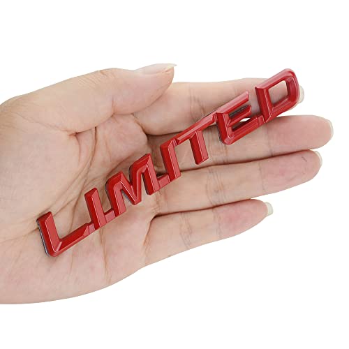 Image of 2Pc Metal Limited Edition Luxury Sport Car Emblem Badge Trunk Decal Sticker (Red)