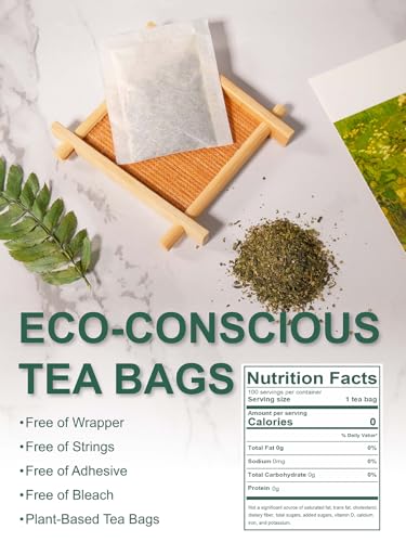 Image of TeeLux Green Tea Bags, Pure Green Tea, Super Antioxidant, Caffeinated 100ct