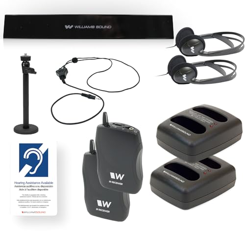 Williams AV IR SYS30-00 SoundPlus T3 Infrared Assistive Listening System; Medium Area Coverage Up to 32000 sq ft; PoE Powered Transmitter; for Classrooms, Courtrooms, and Conference Rooms
