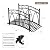 Kinfant Metal Garden Bridge – Heightened Patio Outdoor Bridge with Safety Guardrails, Decorative Landscaping Iron Footbridge for Backyard Creek Lawn Stream, Black