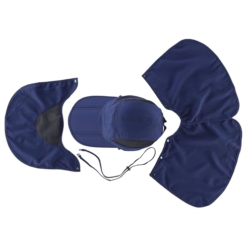 Image of Connectyle Men's Foldable Baseball Sun Cap with Removable Face Mask Neck Flap Cover UPF 50+ Sun Protection Fishing Hiking Hat