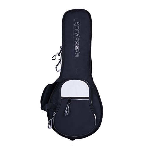 Image of Crossrock A-Style Mandolin Gig Bag with 10mm Padding, Backpack Straps in Silk Grey (CRSG106MASG)
