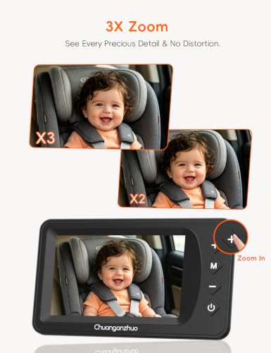 Image of Baby Car Camera with HD Night Vision & 5 inch 1080P IPS Monitor for Rear Facing