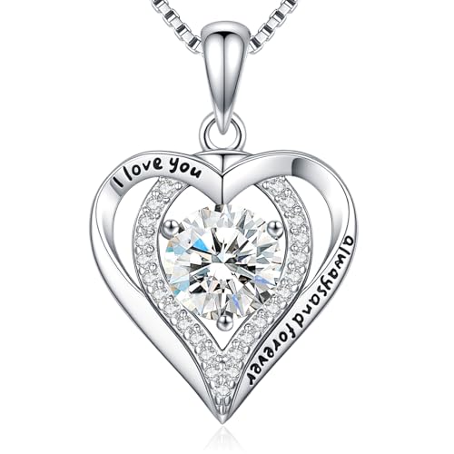 DOFRID Moissanite Necklace for Women 925 Sterling Silver Jewelry Gifts
