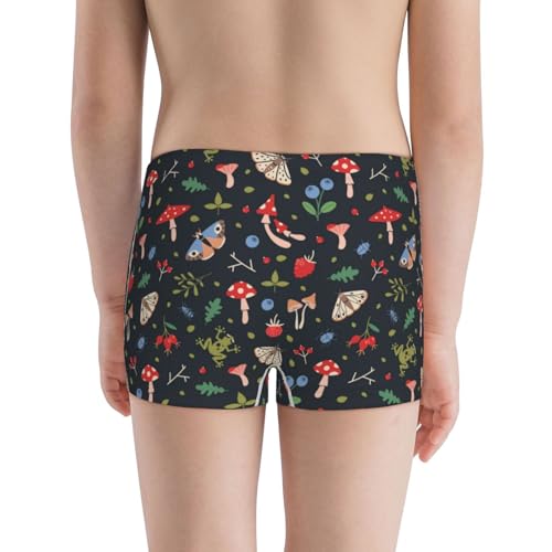 Boys' Cotton Boxer Brief Soft Underwear-Forest Flora And Insects3