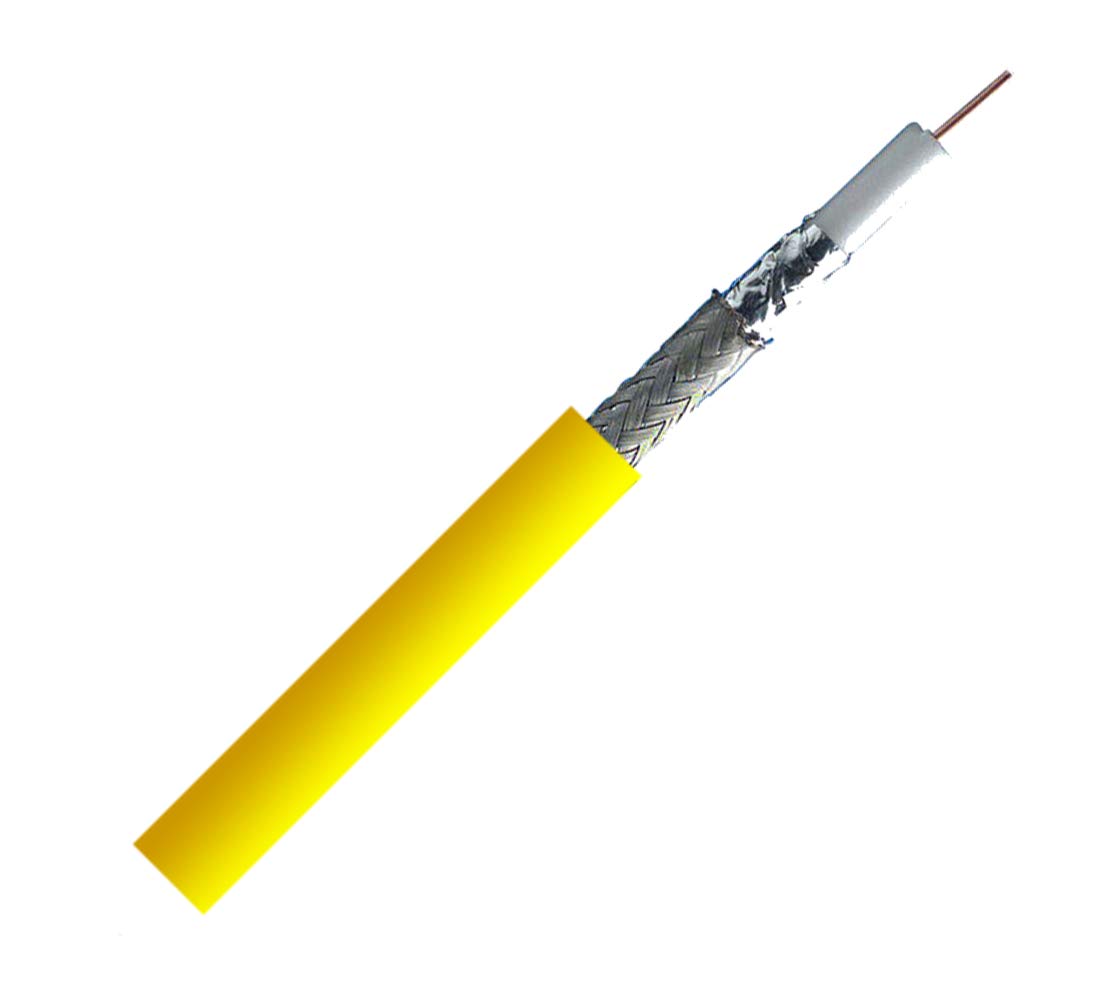 Belden 1855A HD/SDI Sub-Mini 23 AWG RG59 Serial Digital Coaxial Cable 1,000 FEET (Yellow)