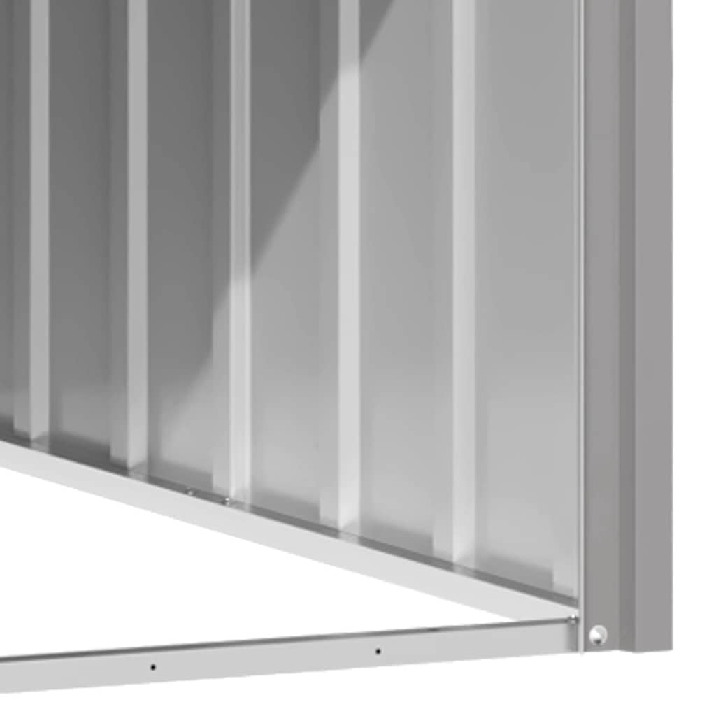 Refined Casa para Perros Acero galvanizado Gris 116,5x153x81,5 cm