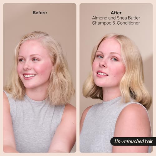 Suave Shampoo and Conditioner Set, Almond & Shea Butter - Moisturizing Shampoo & Conditioner, Dry Hair Treatment, Scented, 12.6 Oz Ea (2 Piece Set)