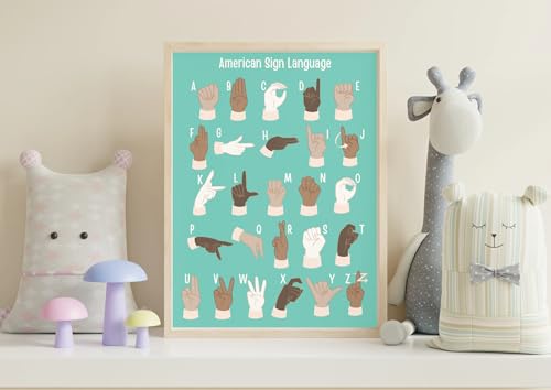 Art mural ASL haut de gamme en impression ABC format A3 de qualité