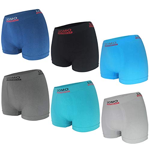 MRCC 6/12er Pack Jungen Boxer Shorts Briefs Boxershorts Unterwäsche Unterhosen Retro Pants Schlüpfer 10010 (14-16 Jahre, 6er Pack Modell 5) Cover