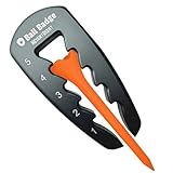Ball Badge HeightRight Adjustable Golf Tee Height Tool – Precision Tee Height Setter for Consistent Swings, Durable Aluminum Design, Easy-to-Use Golf Training Aid (Grey)