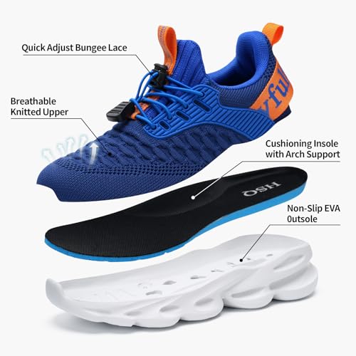 HSQ Boys Girls Tennis Shoes Kids Breathable Sneakers Ultra-Light Athletic Running Shoes for Toddler/Little Kid/Big Kid3