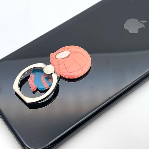 RAM.Beansアベンジャーズ スマホリング 落下防止 スタンド機能 360度回転 バンカーリング スマホリング (スパイダー) シロ