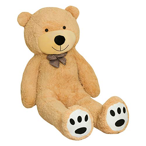 TEDBI Teddybär 180cm | Farbe Hellbraun | Groß XXL Teddy Bear Gigant Plüschbär Stofftier Kuscheltier Plüschtier Größe XL Braunbär Teddi Bär