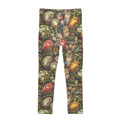 Pattern Rabbit Egg Girls Leggings Athletic Pants Tights Stretch Bottom2
