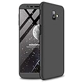 Hardcase for Samsung Galaxy J6 Plus/J6+ Case, Hybrid 3 in 1 Shockproof Hard PC Cover Full Protection Mobile Phone Case (Black, Galaxy J6 Plus/J6+)