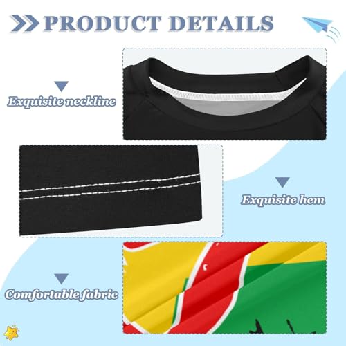 Aflyko Patriot Kid Rashguard Shirt Jamaican Flag Doodle Boys Girls Swimsuit Top3