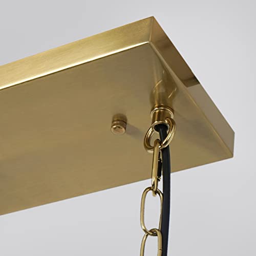 Mapwas Modern Black Brass Dining Room Chandelier, Industrial Gold Lighting For Kitchen Island, Living Room, Bar (5-Light) #TOP2