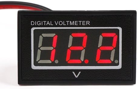 ESUMIC Waterproof 12V Red LED Digital Car/Auto Voltmeter Motorcycle Battery Monitor