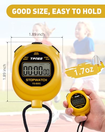 image for TPNEG Simple Stopwatch Timer - Easy to Use, Set Up, Read, and Carry - 