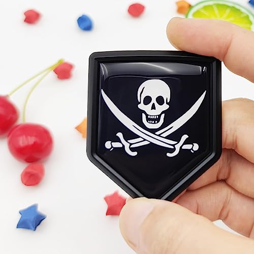 Calcomanía de bandera para parachoques de coche Overdecor emblema cromado 2 uds 2