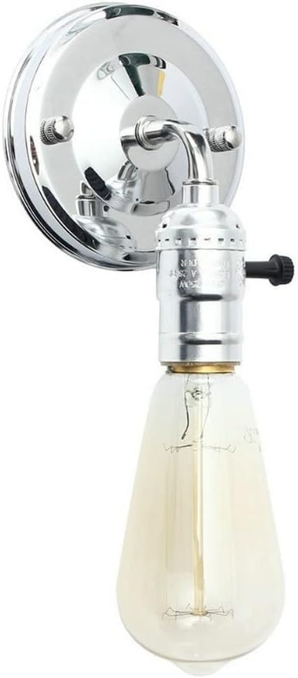 Genérico Kit de luminaria de Pared E27, Aplique de Pared Estilo Loft Industrial Retro con Interruptor Giratorio, lámparas de Pared de Metal con Montaje en Pared,Lámpara de araña